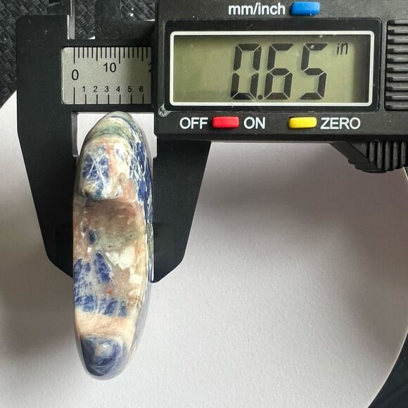 Sodalite Crystal Moon Carving (#11) - Picture 7 of 10